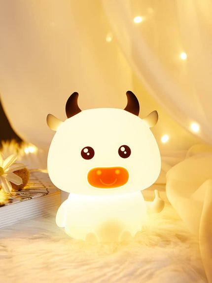 Luz nocturna LED táctil vaca