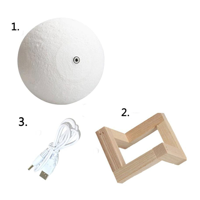 Lámpara luna 3D con luz LED