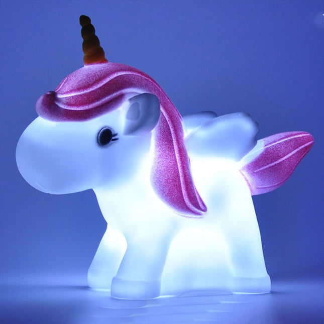 Mini lámpara LED quitamiedos de unicornio
