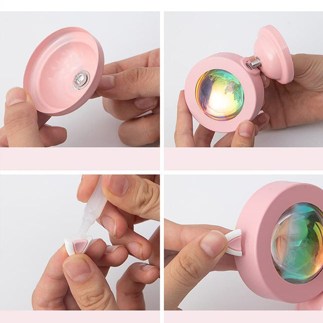 Mini lámpara proyector USB 15 colores