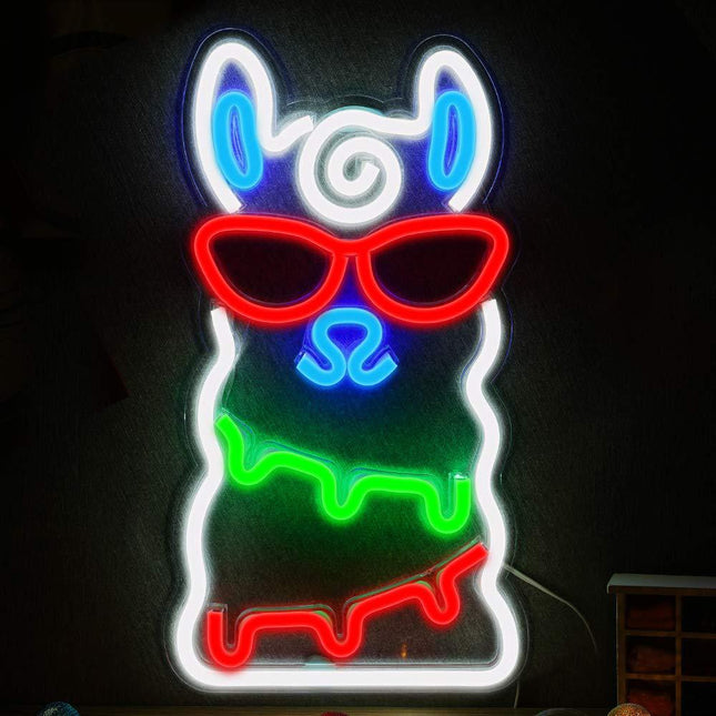Lámpara neón alpaca multicolor para pared