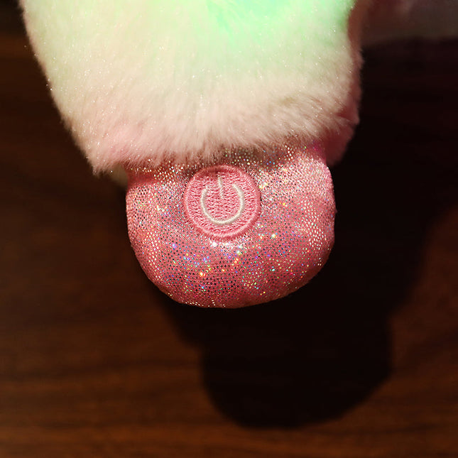 Peluche luminoso llama con luces LED