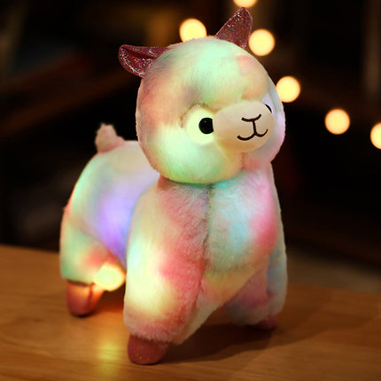Peluche luminoso llama con luces LED