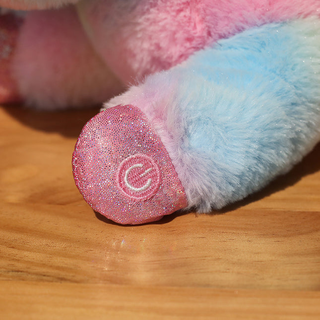 Peluche unicornio alado con luz nocturna