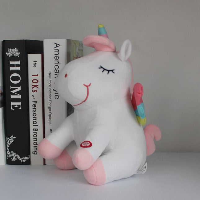 Unicornio de peluche con luz quitamiedos