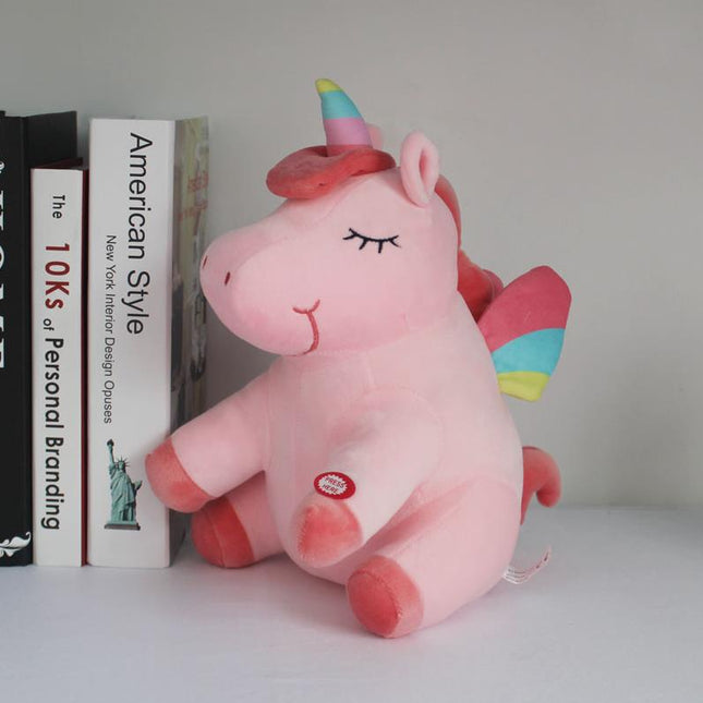 Unicornio de peluche con luz quitamiedos
