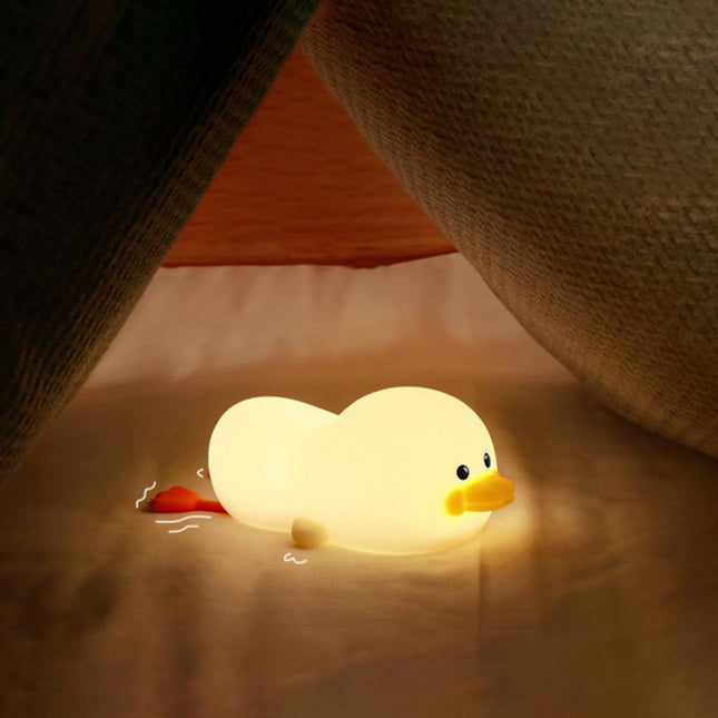 Lámpara quitamiedos pato de silicona