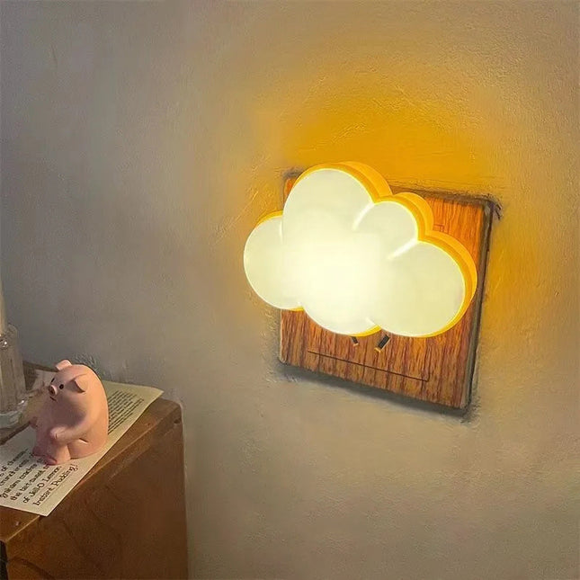 Luz de noche infantil nube para enchufe