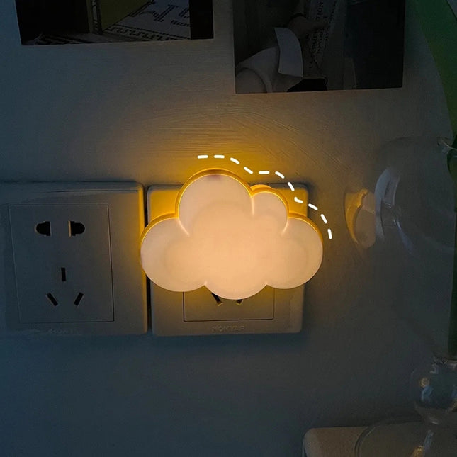 Luz de noche infantil nube para enchufe