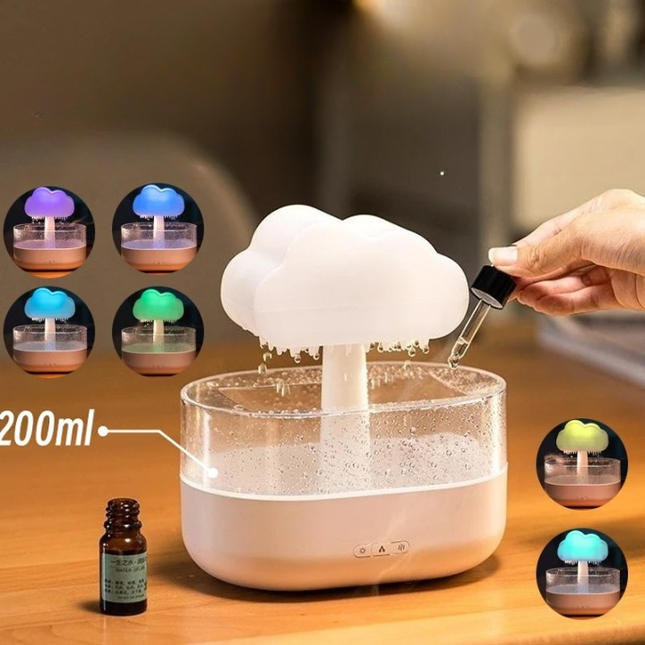 Lámpara nube LED con humidificador relajante
