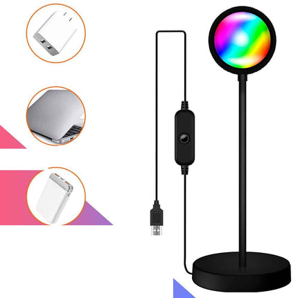 Lámpara proyector de luz arcoíris LED