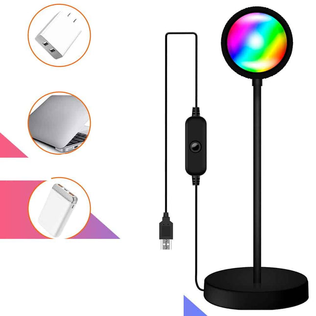 Lámpara proyector de luz arcoíris LED