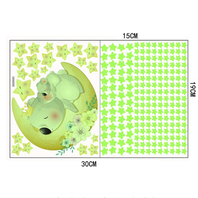 Adhesivos de pared koala y estrellas