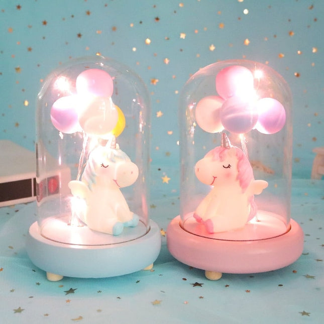 Luz de noche infantil unicornio globos