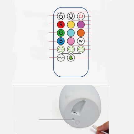Luz quitamiedos búho recargable con mando