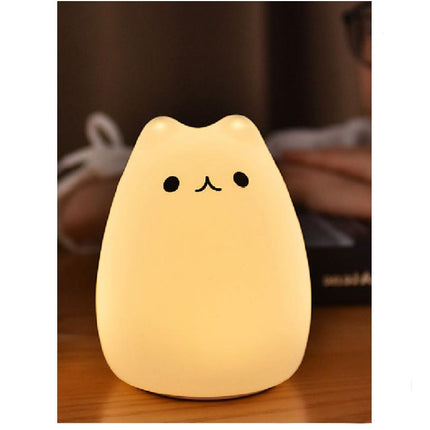 Luz quitamiedos gato recargable para bebé