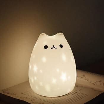 Luz quitamiedos gato recargable para bebé