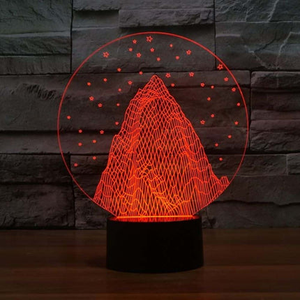 Lámpara LED 3D ilusión montaña nevada
