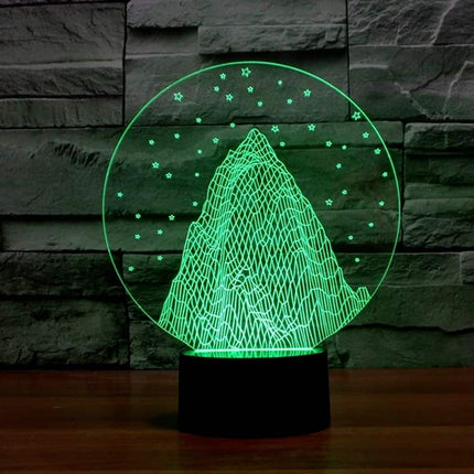 Lámpara LED 3D ilusión montaña nevada