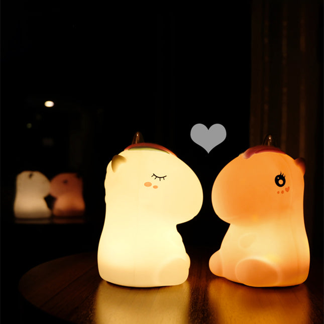 Lámpara unicornio LED silicona recargable multicolor