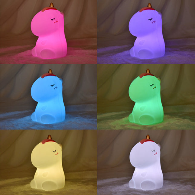 Lámpara unicornio LED silicona recargable multicolor