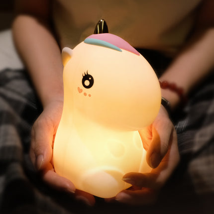 Lámpara unicornio LED silicona recargable multicolor