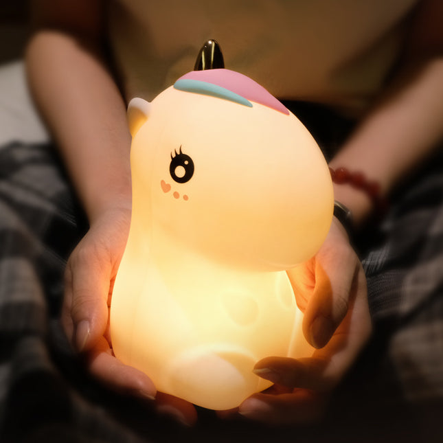 Lámpara unicornio LED silicona recargable multicolor