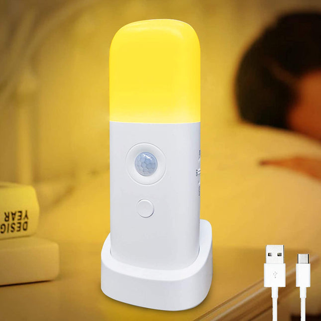 Luz de noche portátil con sensor movimiento