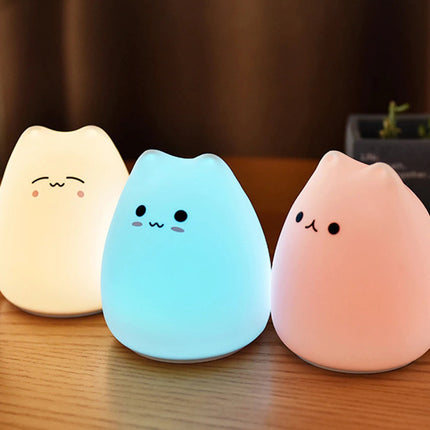 Lámpara quitamiedos gatito de silicona suave