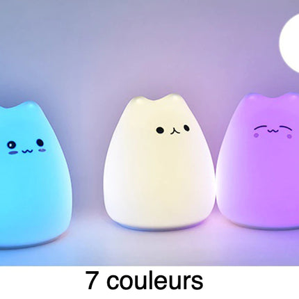 Lámpara quitamiedos gatito de silicona suave