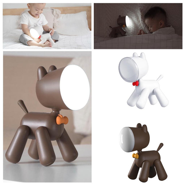 Lámpara de noche perro táctil recargable