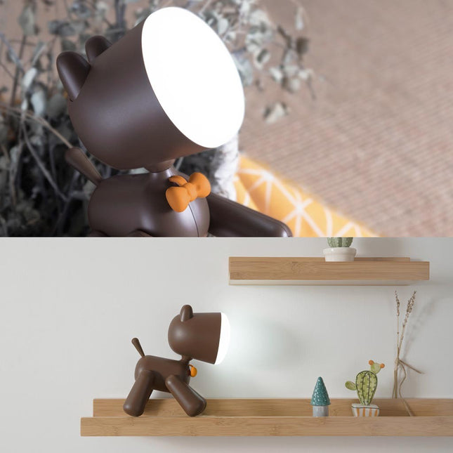 Lámpara de noche perro táctil recargable