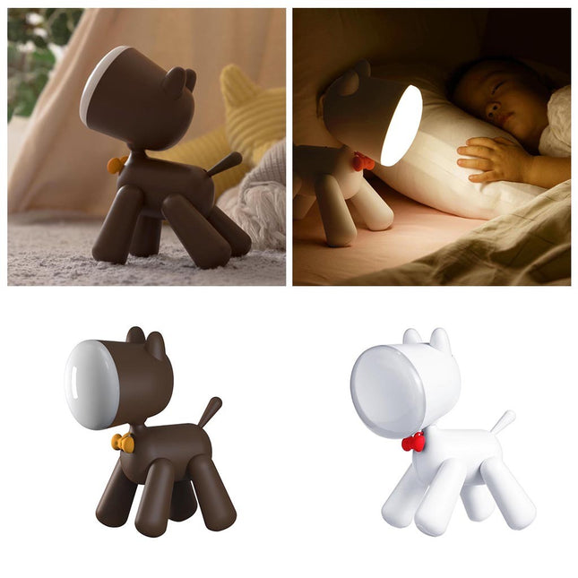 Lámpara de noche perro táctil recargable