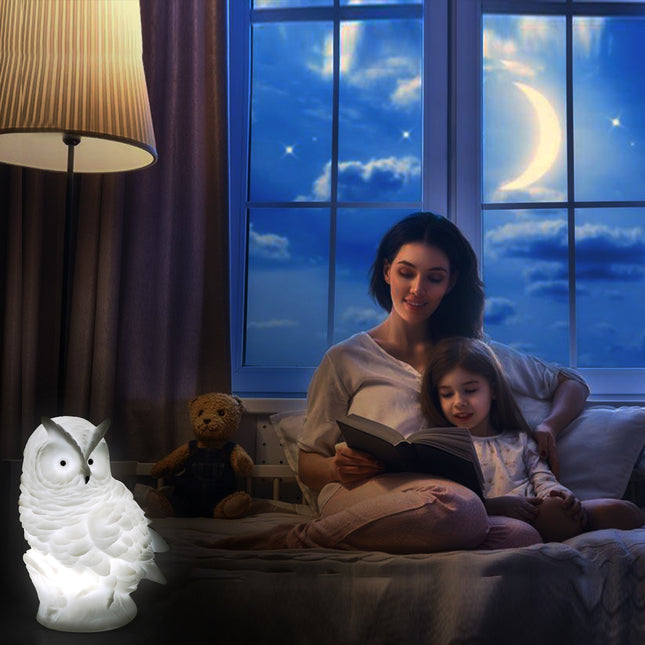 Luz de noche de silicona búho