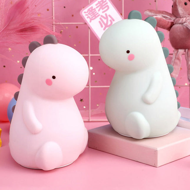 Luz quitamiedos dinosaurio silicona multicolor