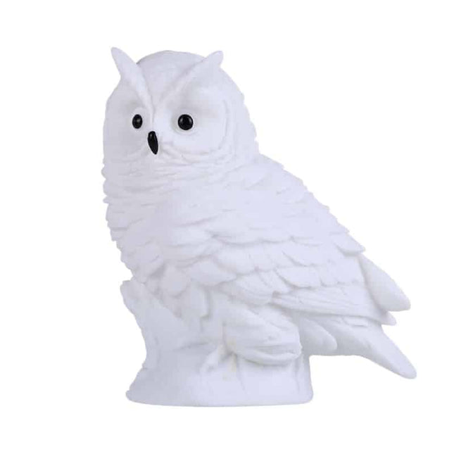 Lámpara de mesa figura búho blanco