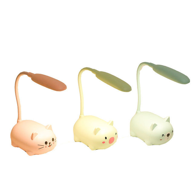 Flexo de mesa LED gatito colores