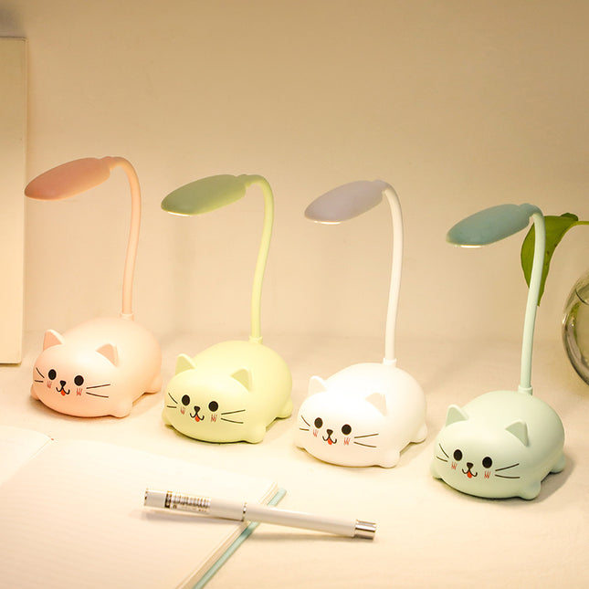 Flexo de mesa LED gatito colores