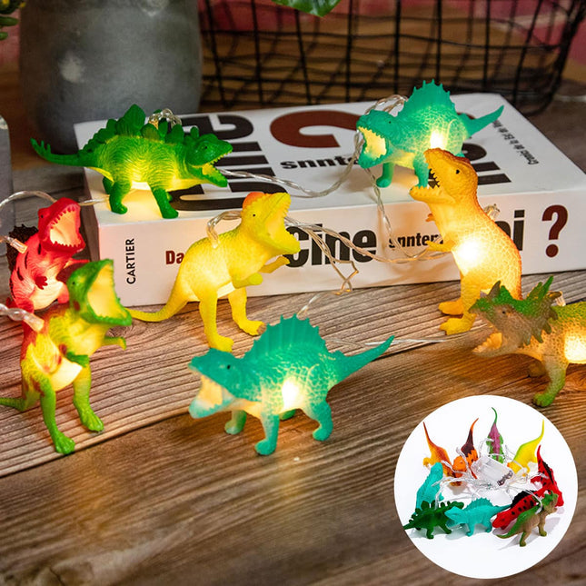 Guirnalda de luces LED con dinosaurios