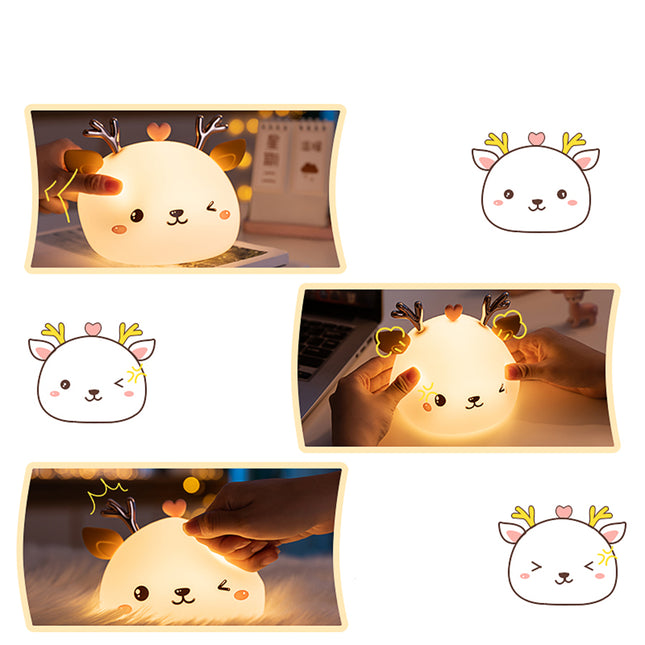 Luz quitamiedos ciervo silicona táctil