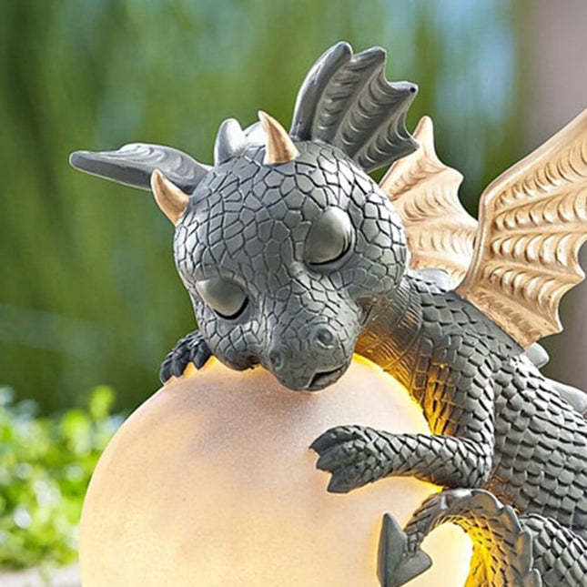 Lámpara decorativa dragón sobre bola luz