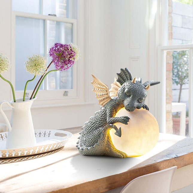 Lámpara decorativa dragón sobre bola luz