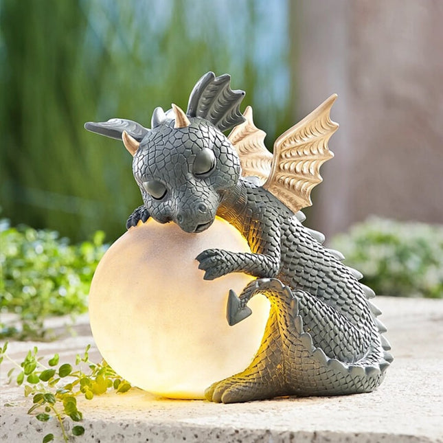 Lámpara decorativa dragón sobre bola luz