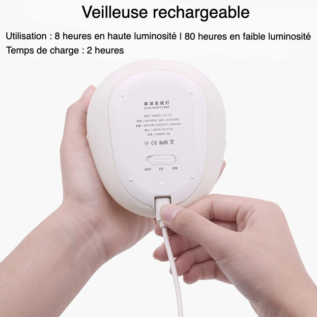 Luz de lactancia táctil recargable