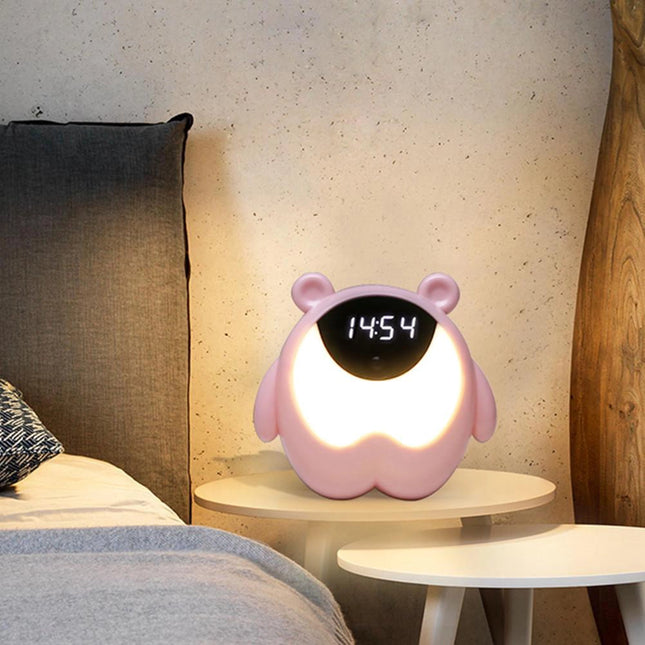 Despertador infantil con luz de noche oso