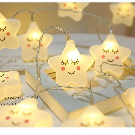 Guirnalda de luces LED estrellas blancas