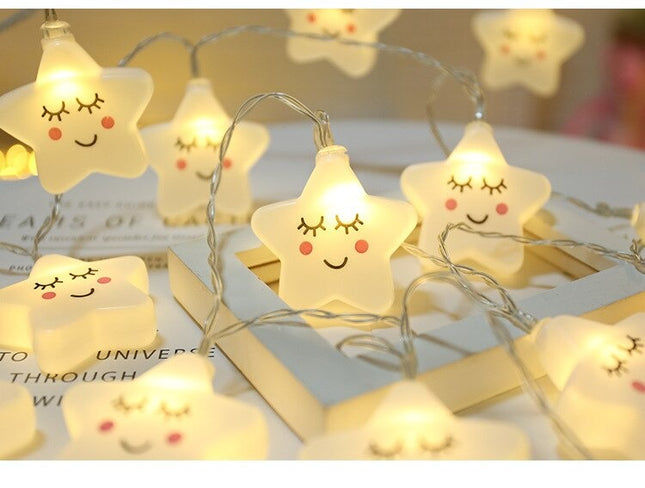 Guirnalda de luces LED estrellas blancas