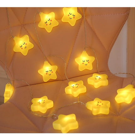 Guirnalda de luces LED estrellas amarillas