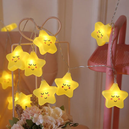 Guirnalda de luces LED estrellas amarillas