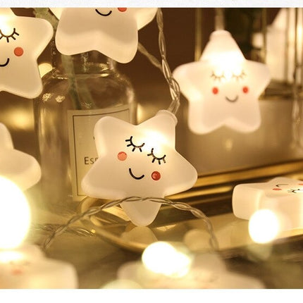 Guirnalda de luces LED estrellas blancas